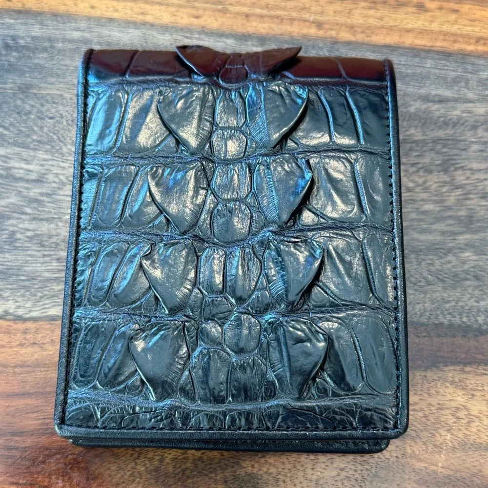 Bi-Fold Authentic Crocodile Leather Wallet 1D